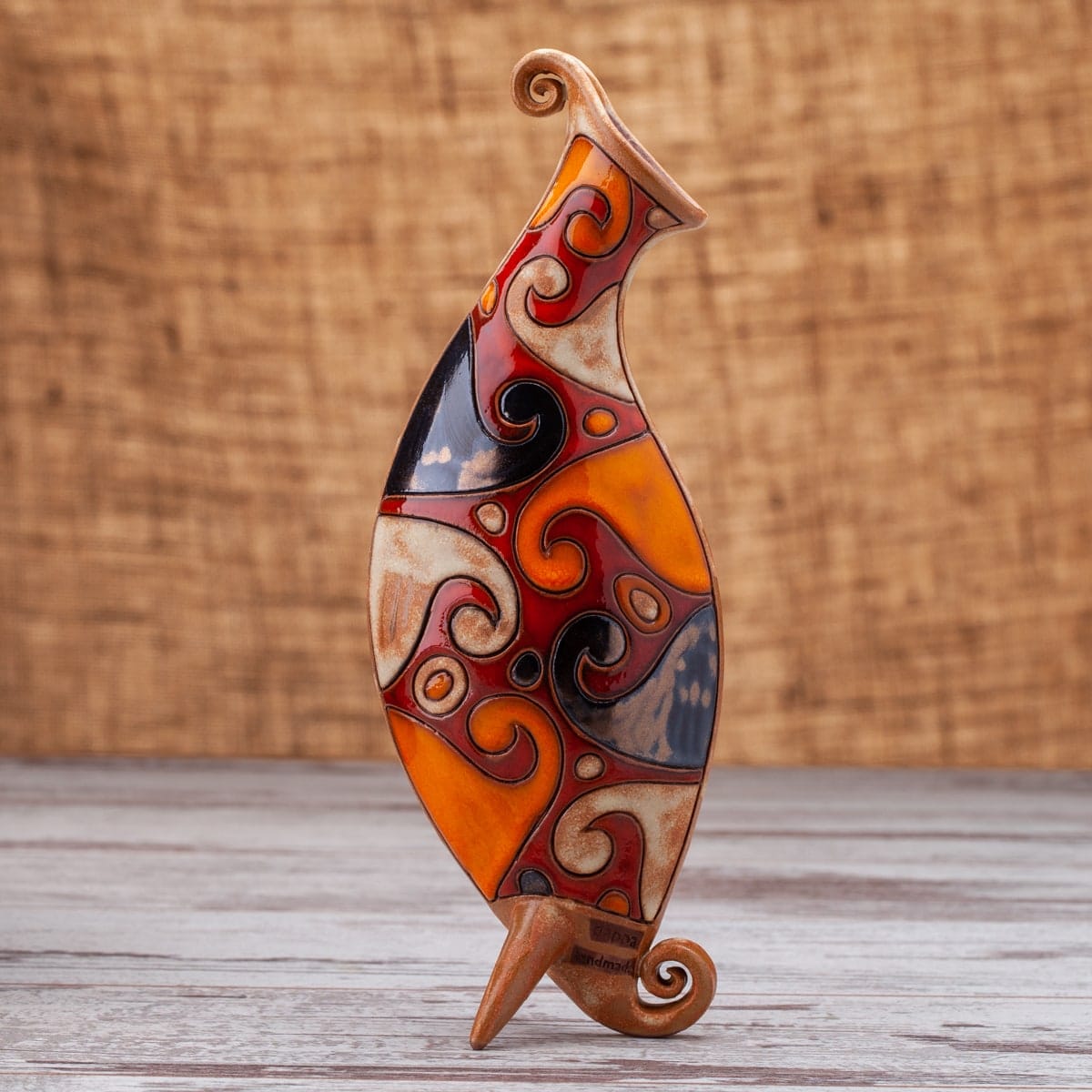 Керамична ваза Вълни